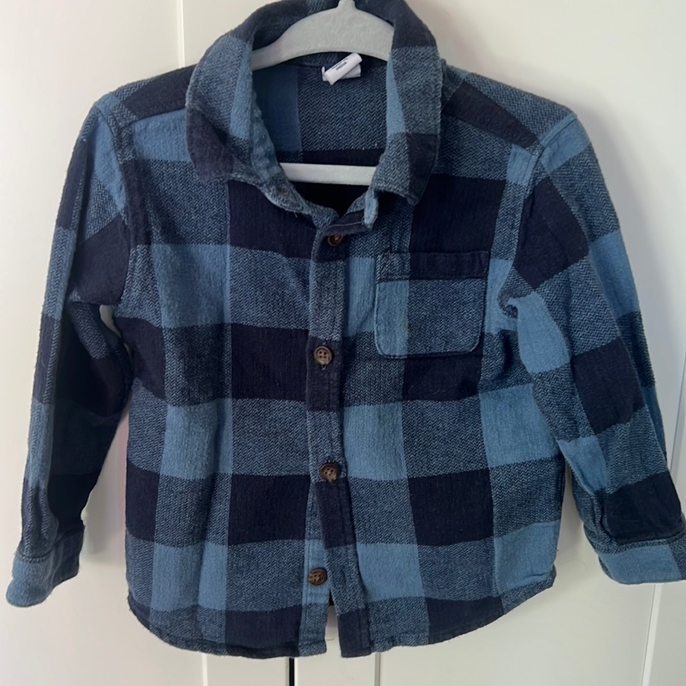 GAP Blue plaid button down.